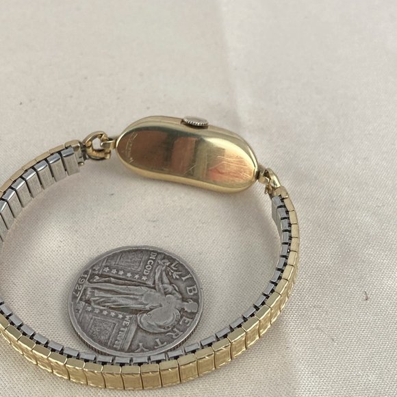 Vintage Gruen Curvex 17 Jewel 1941 Art Deco Ladies Watch 14K Gold Filled - Picture 6 of 11
